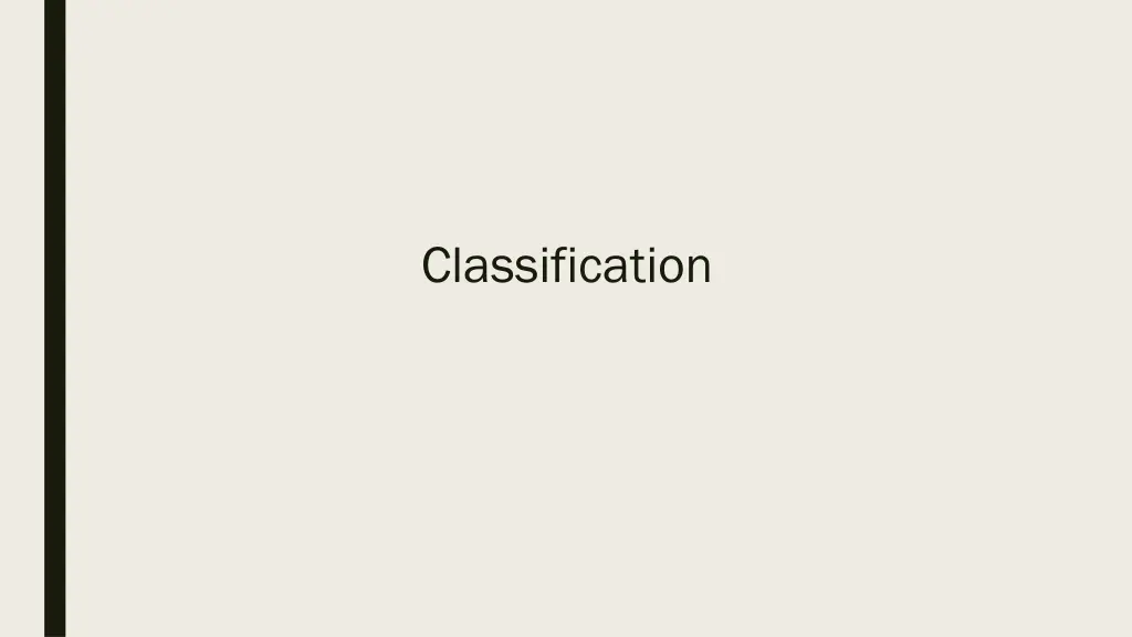 classification