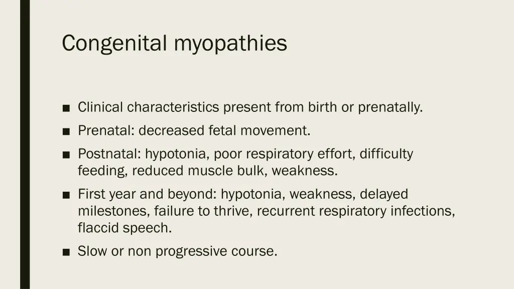 congenital myopathies 1