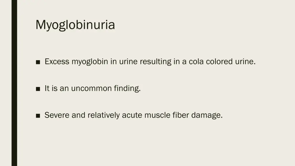 myoglobinuria