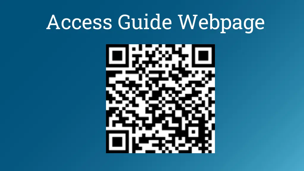 access guide webpage