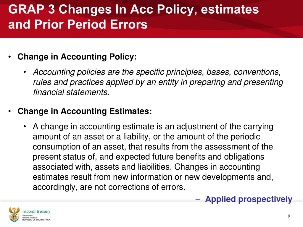 grap 3 changes in acc policy estimates and prior