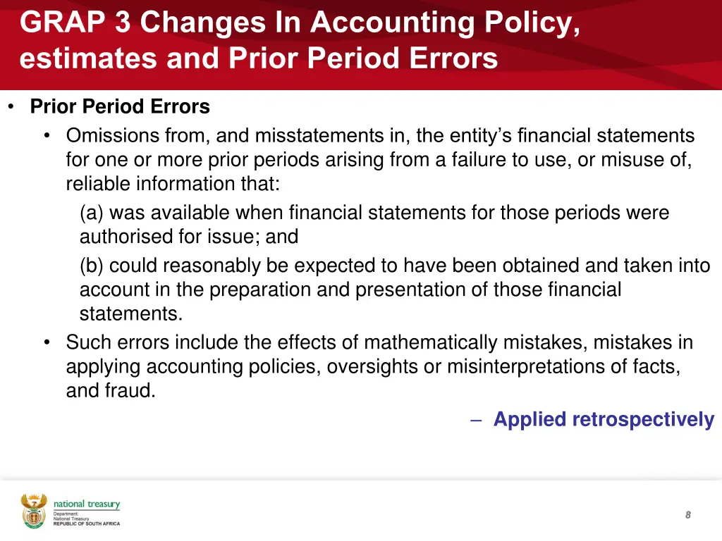 grap 3 changes in accounting policy estimates