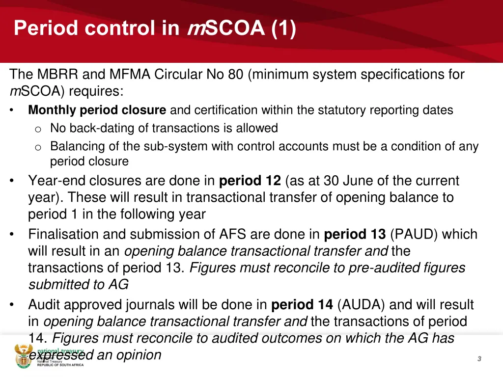 period control in mscoa 1