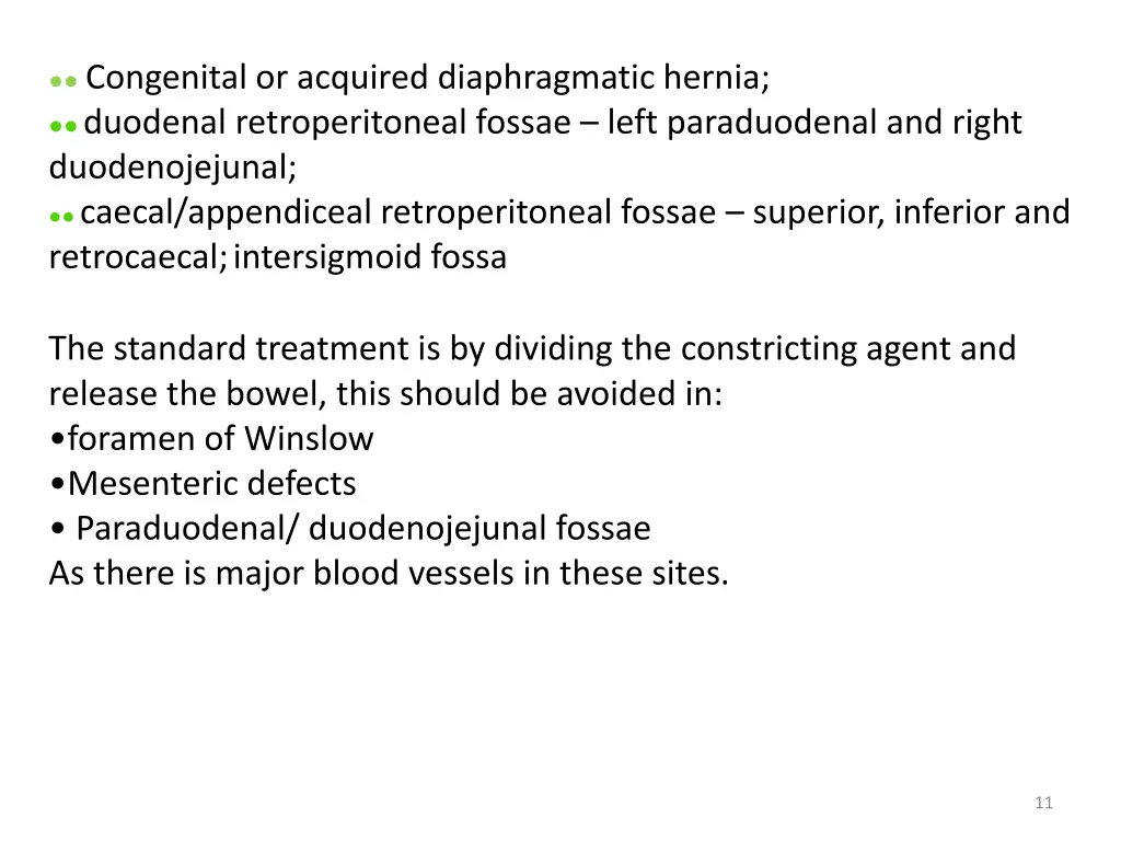 congenital or acquired diaphragmatic hernia