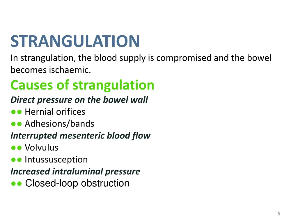 strangulation in strangulation the blood supply