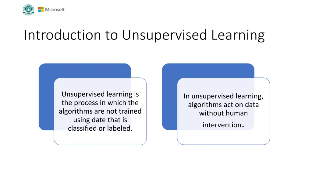 introduction to unsupervised learning