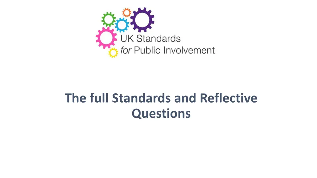 the full standards and reflective questions