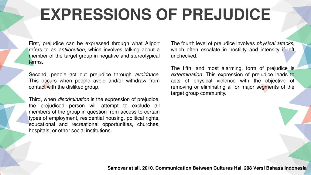 expressions of prejudice