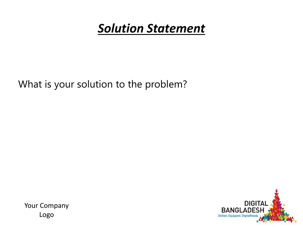 solution statement