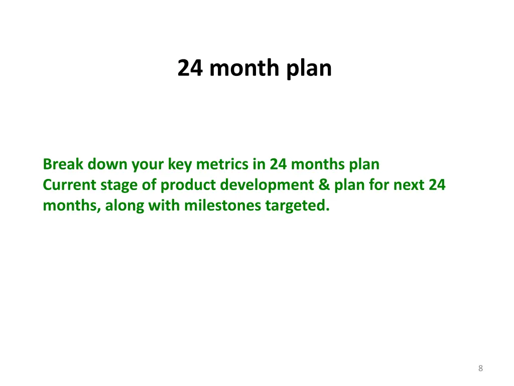 24 month plan