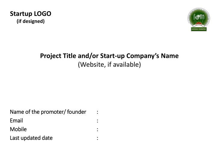 startup logo if designed