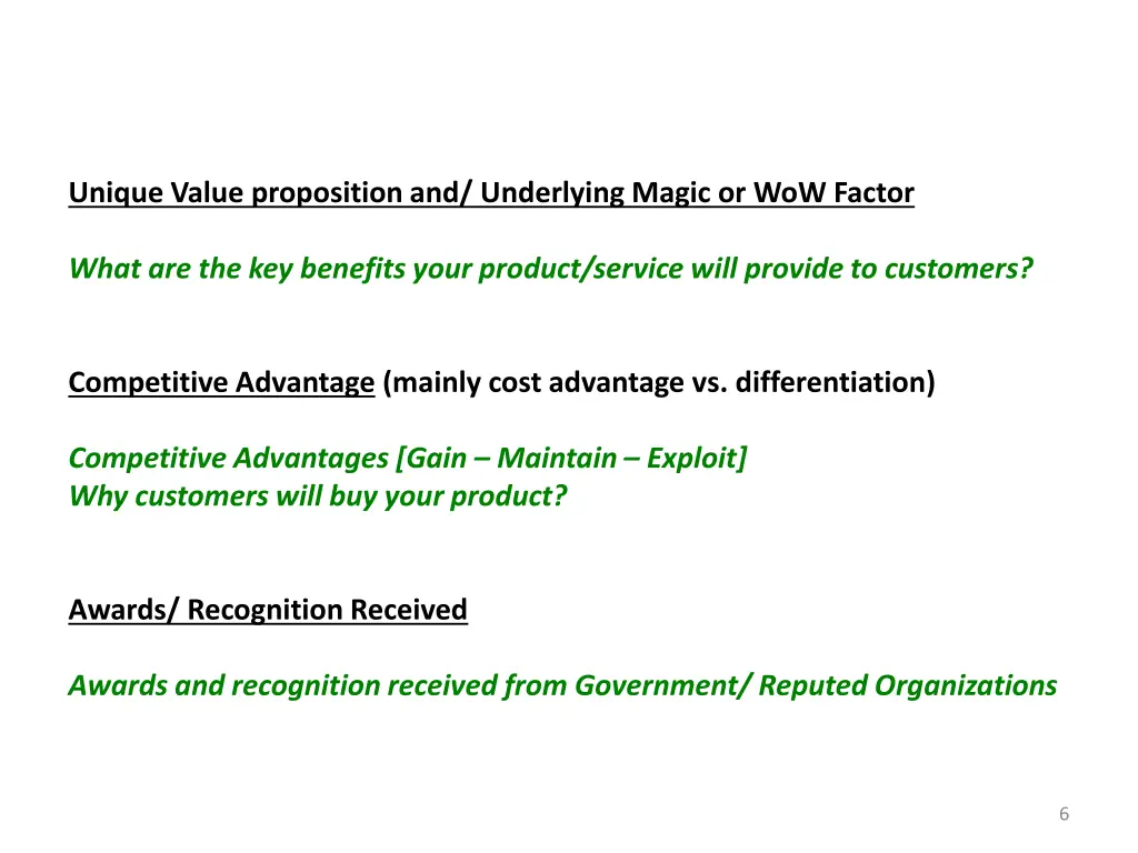 unique value proposition and underlying magic