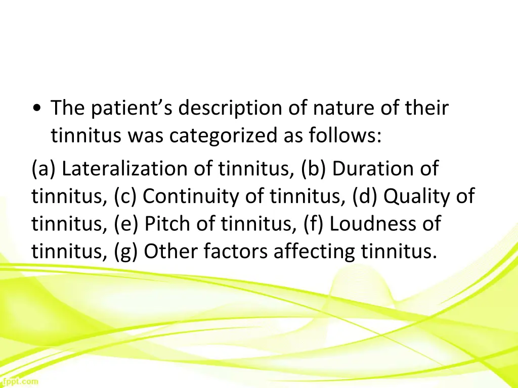 the patient s description of nature of their