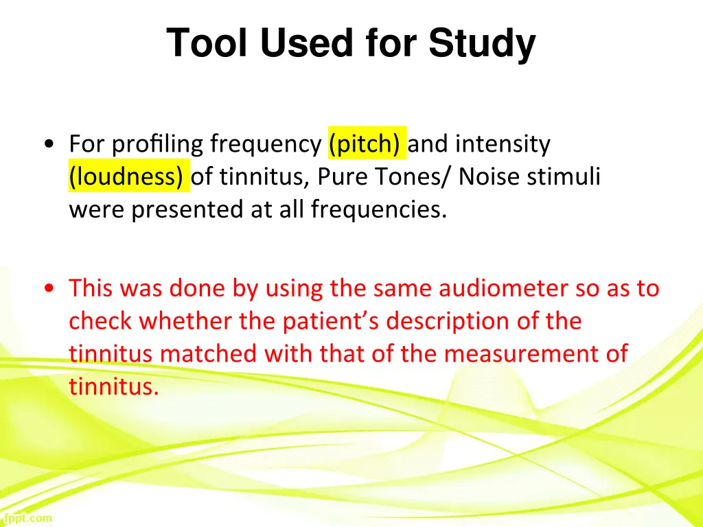 tool used for study 1