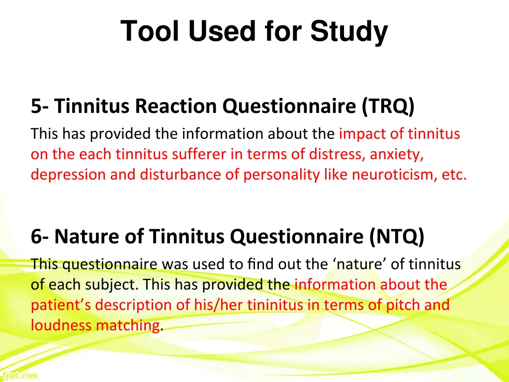 tool used for study 4