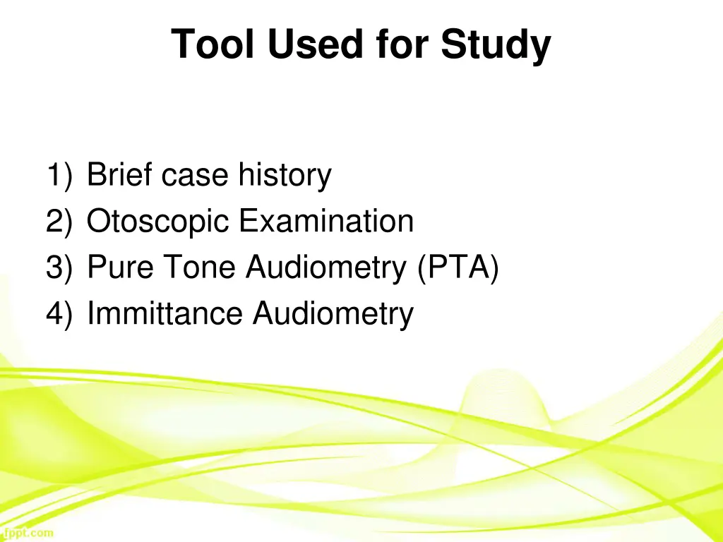 tool used for study