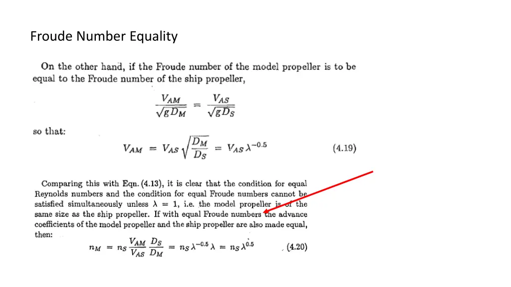 froude number equality