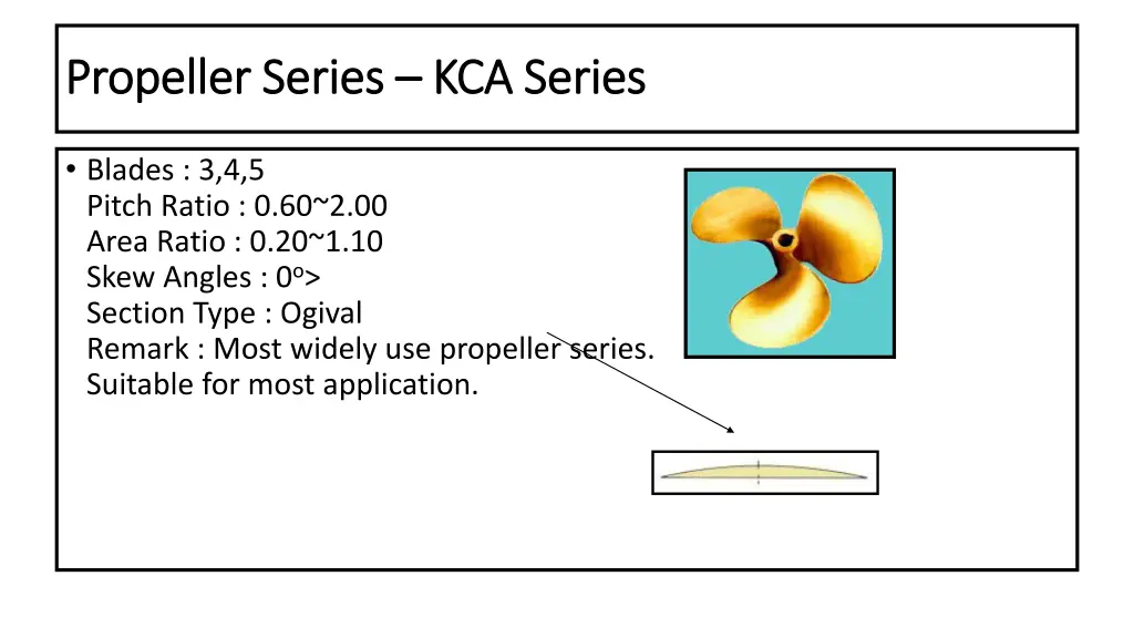 propeller series propeller series kca series