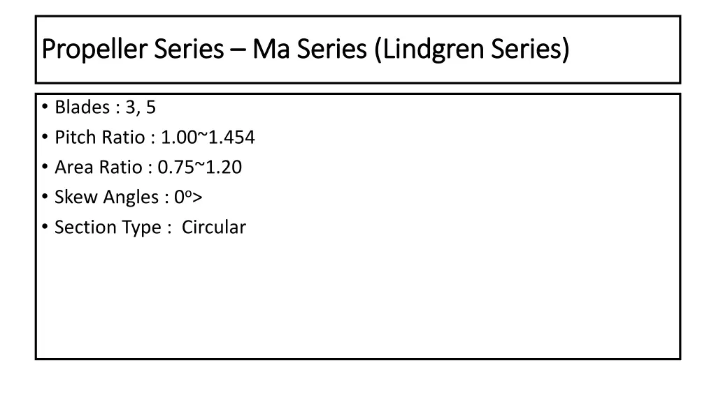 propeller series propeller series ma series