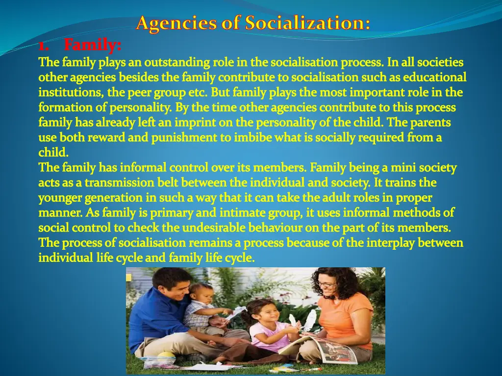 agencies of socialization