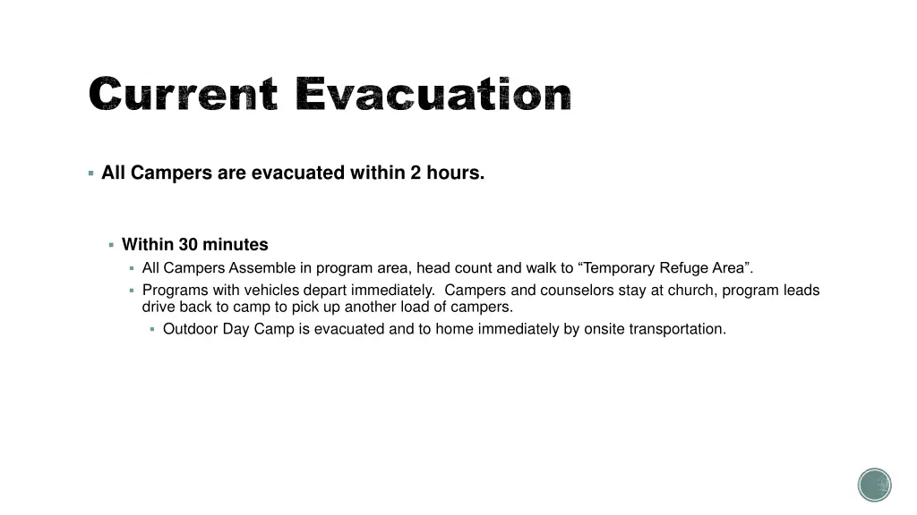 current evacuation