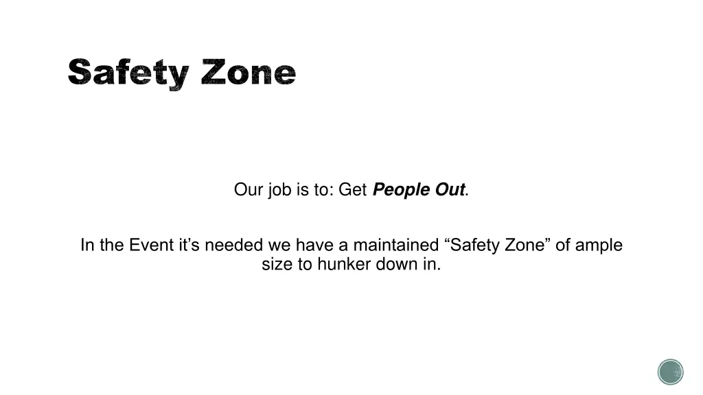 safety zone