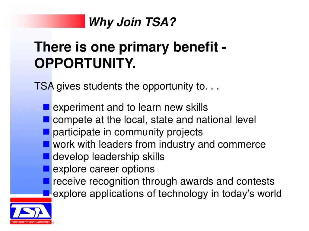 why join tsa