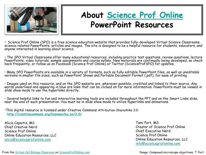 about science prof online powerpoint resources