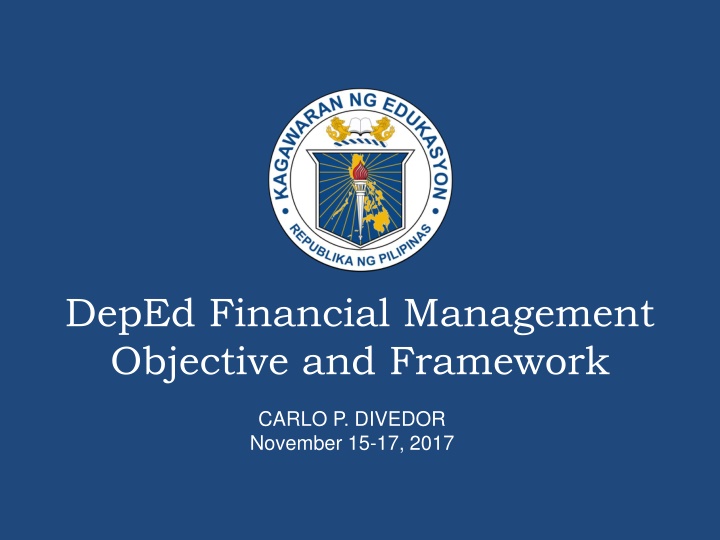 deped financial management objective and framework