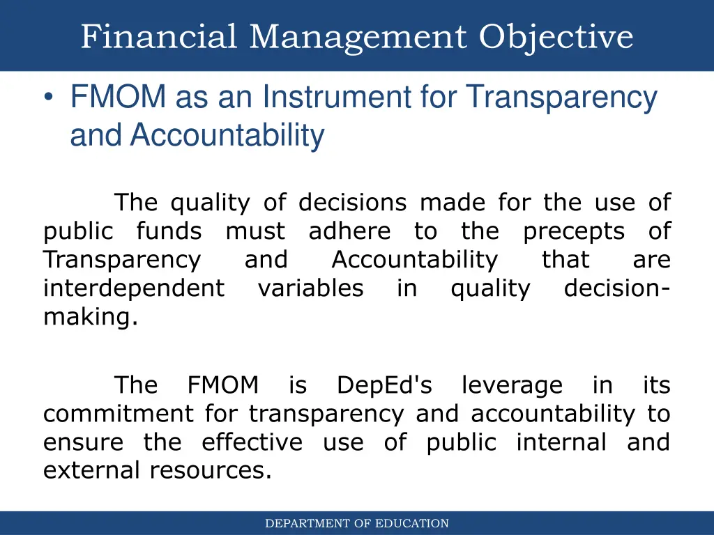 financial management objective 3