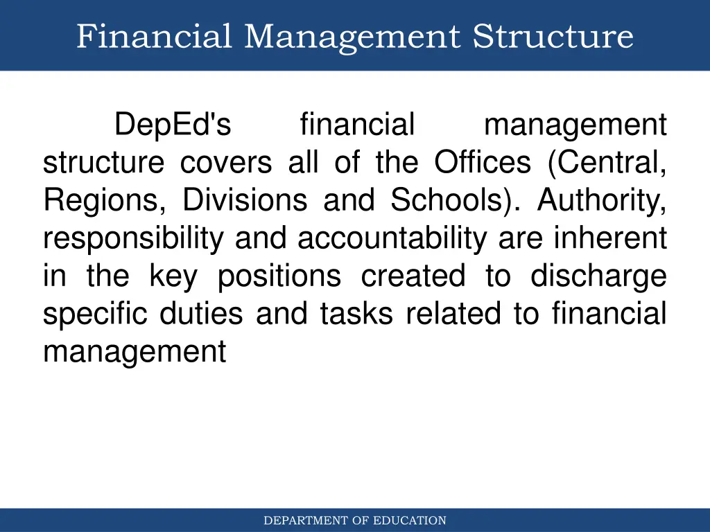 financial management structure