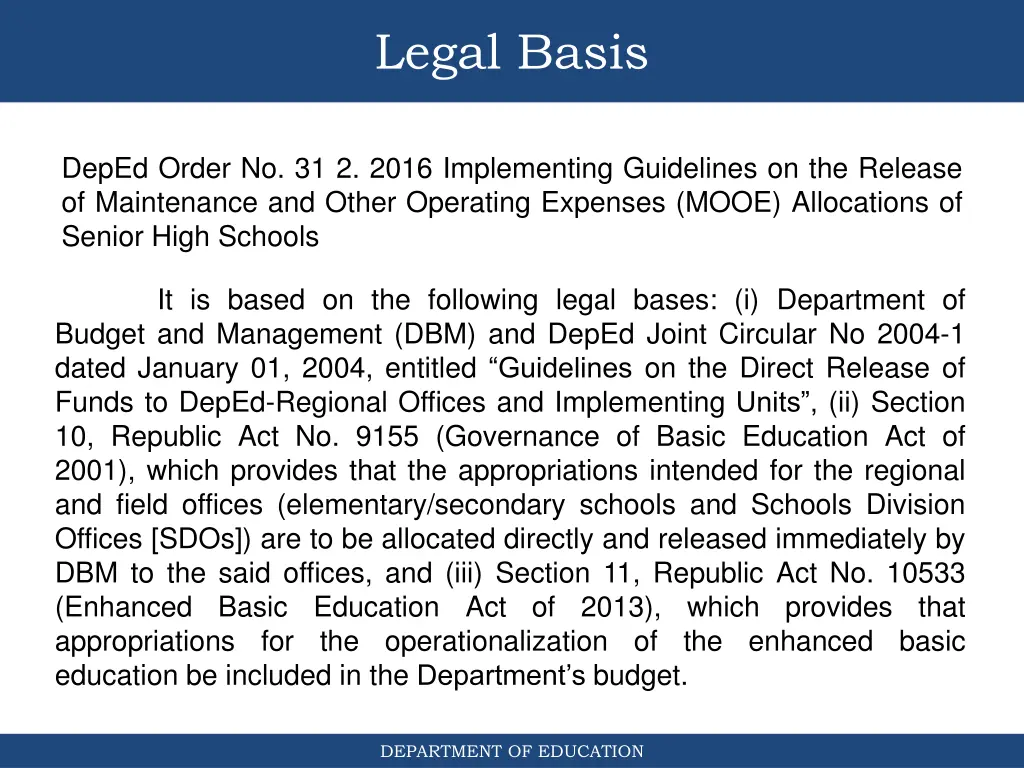 legal basis 3