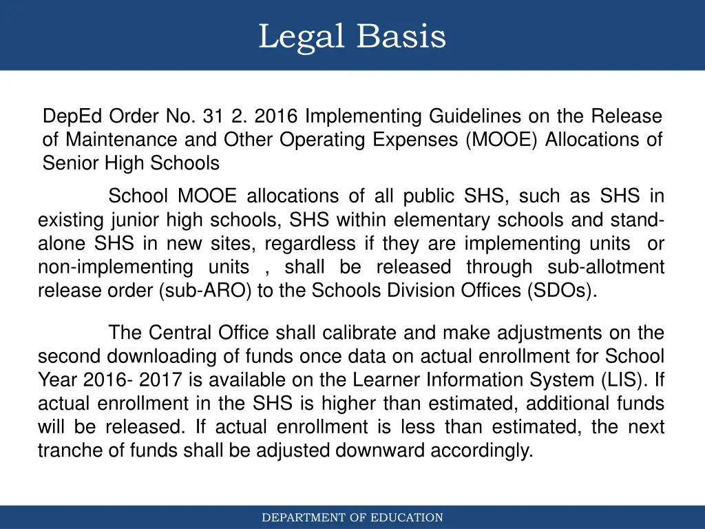 legal basis 5