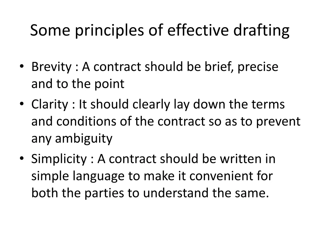 some principles of effective drafting