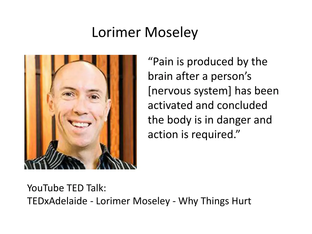 lorimer moseley