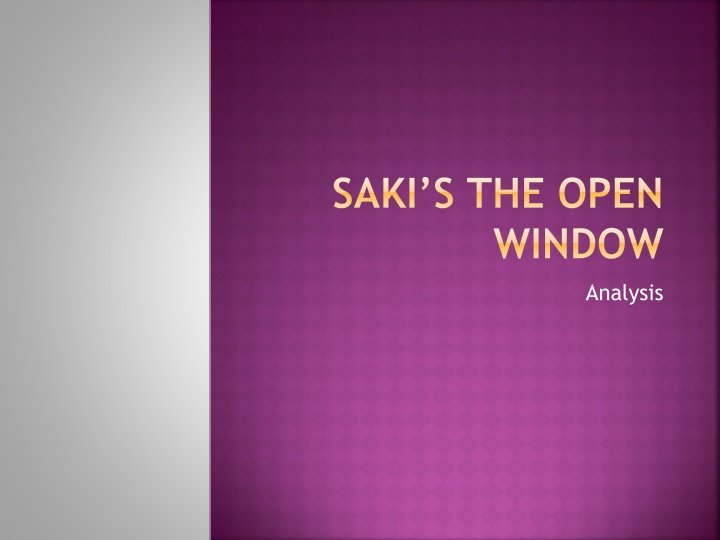 saki s the open window