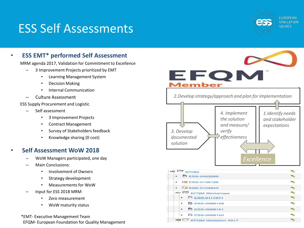 ess self assessments