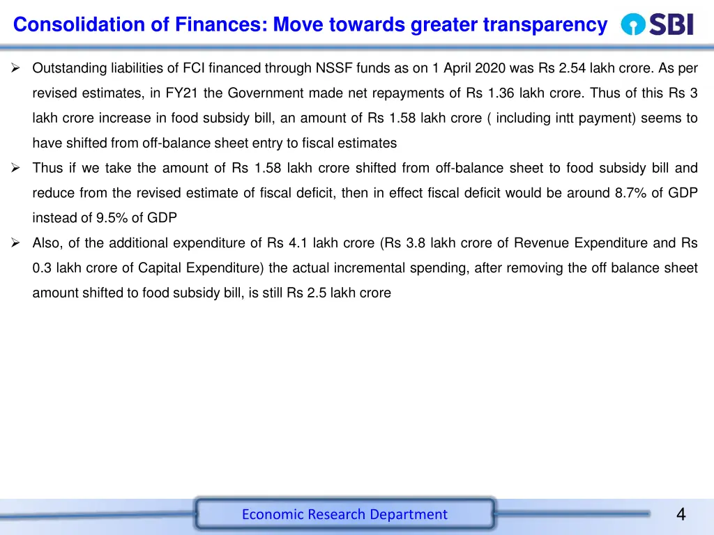 consolidation of finances move towards greater