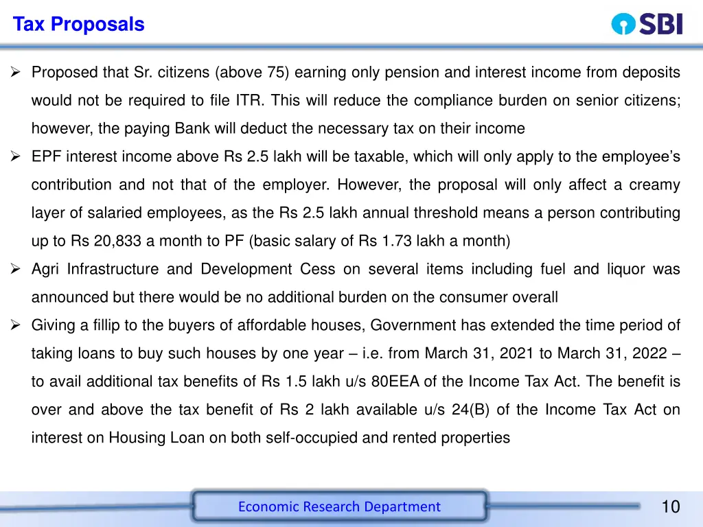 tax proposals