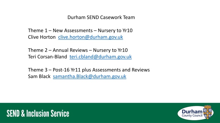 durham send casework team