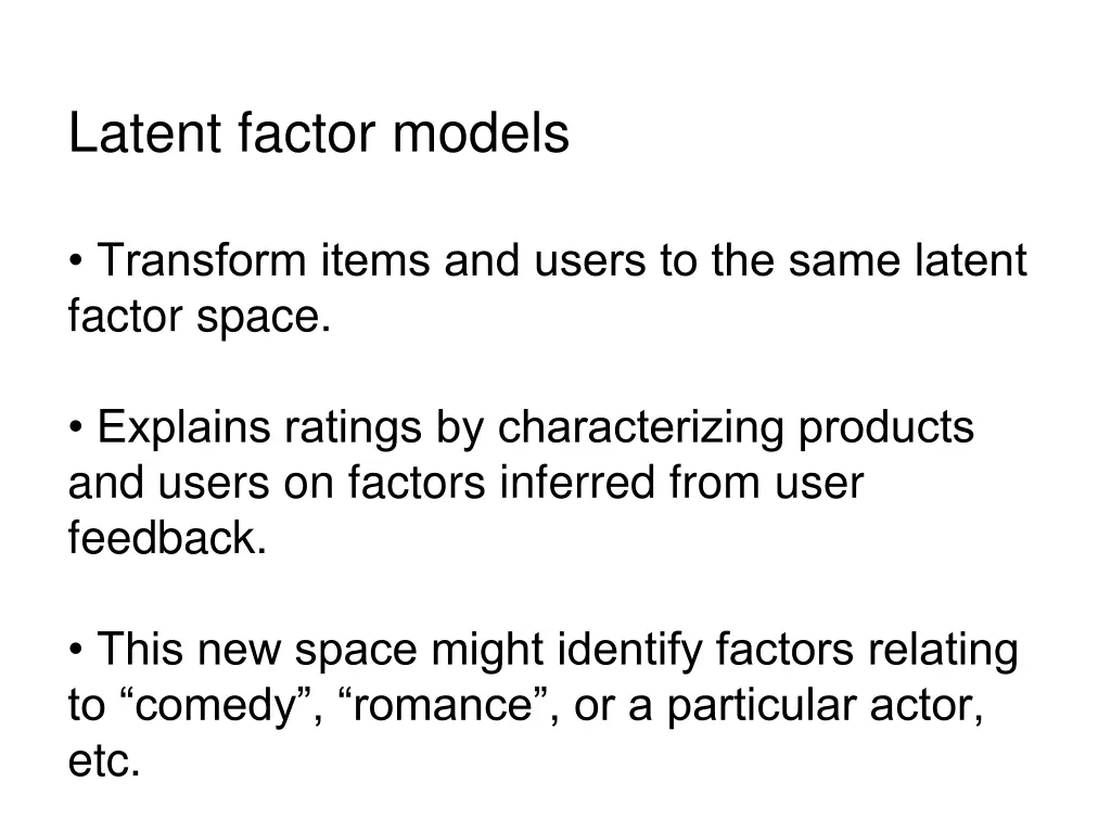 latent factor models