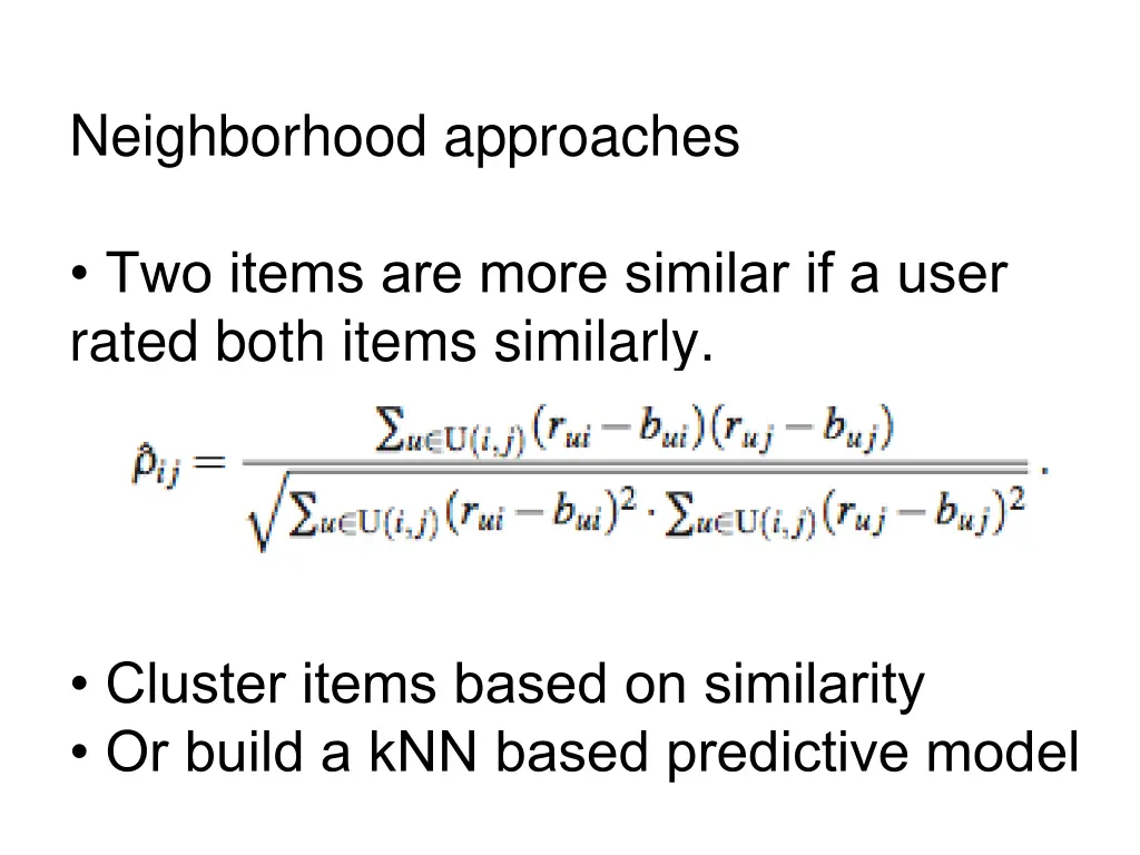 neighborhood approaches