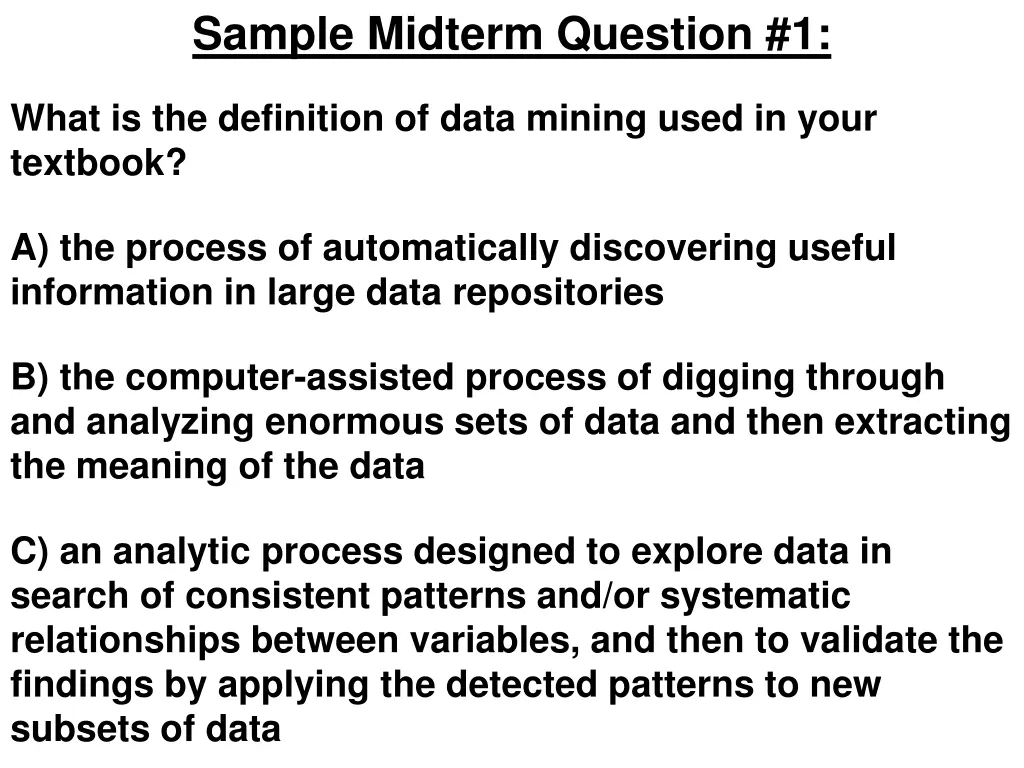 sample midterm question 1