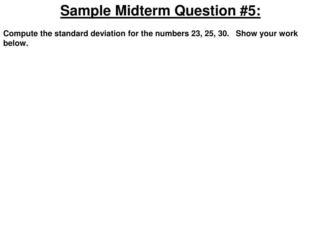 sample midterm question 5