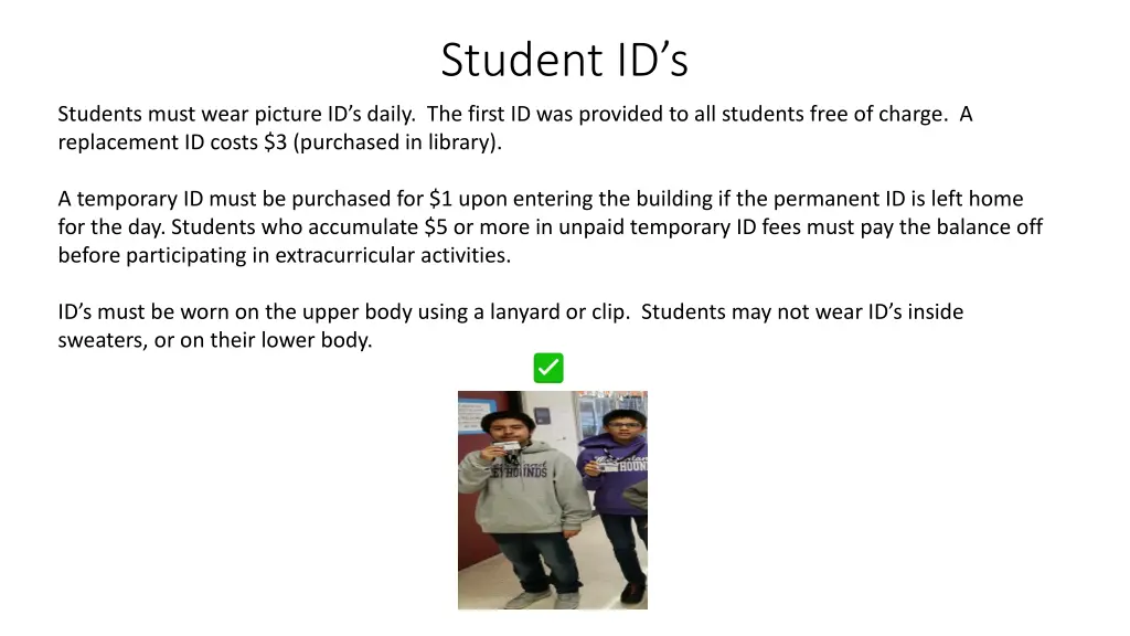 student id s