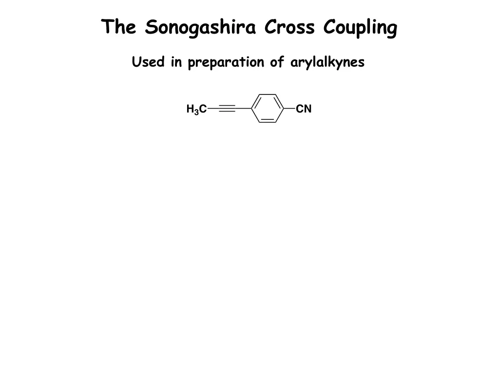 the sonogashira cross coupling