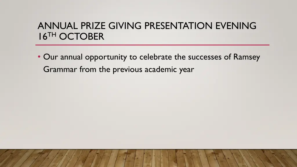 annual prize giving presentation evening