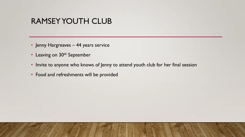 ramsey youth club