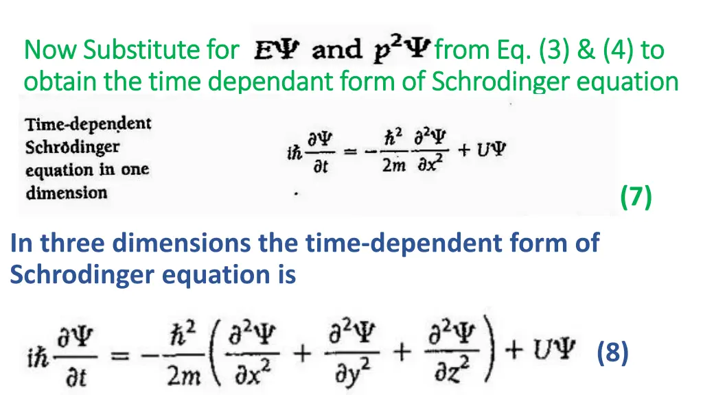 now substitute for from eq 3 4 to now substitute