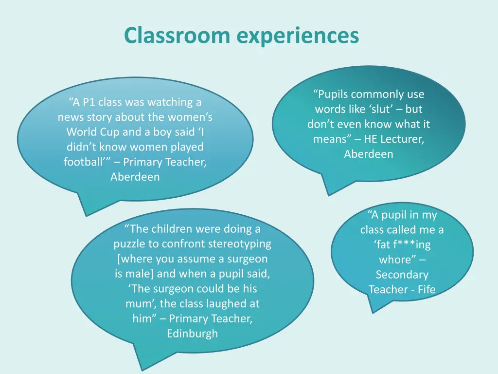 classroom experiences